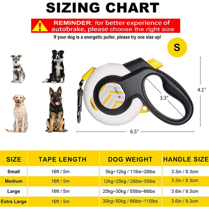 Fida Autobrake Retractable Dog Leash - 16 Ft Heavy Duty No Pull Design for Large & Medium Dogs, Tangle Free One-Hand Control with Soft Grip #PetLovers #SummerVibes