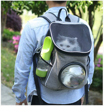 Leak-Proof Portable Dog Water Bottle with Bowl & Food Container - Perfect for Hiking & Travel, Dishwasher Safe and Durable Green Design