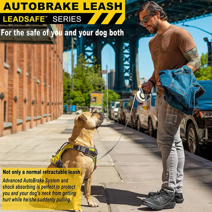 Fida Autobrake Retractable Dog Leash - 16 Ft Heavy Duty No Pull Design for Large & Medium Dogs, Tangle Free One-Hand Control with Soft Grip #PetLovers #SummerVibes